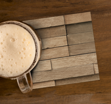 Sottobicchiere  personalizzato testo Legno astratto - TenStickers
