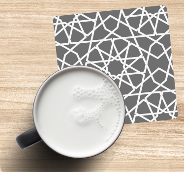 Sottobicchiere  tema piastrelle Stile arabo grigio - TenStickers