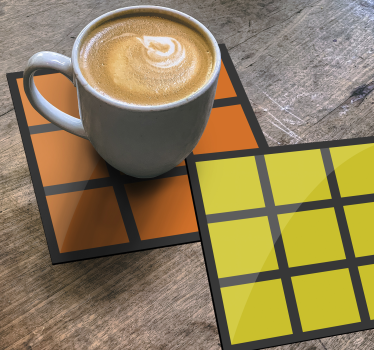 Sottobicchiere cubo di rubrik - TenStickers