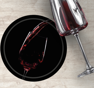 Sottobicchiere vintage Bicchiere di vino rosso - TenStickers