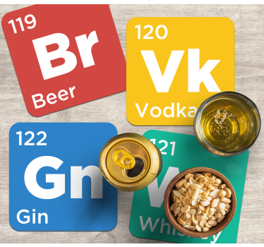 Sottobicchieri birra carte elemento bevande - TenStickers