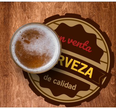 Sottobicchieri birra etichetta di qualità - TenStickers