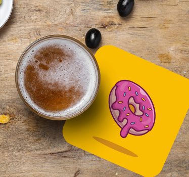 Sottobicchieri birra pasta zuccherata rosa - TenStickers