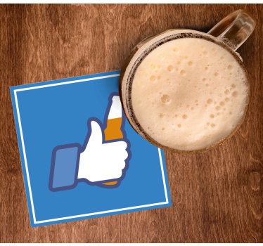Sottobicchieri birra pollice in su bevande - TenStickers