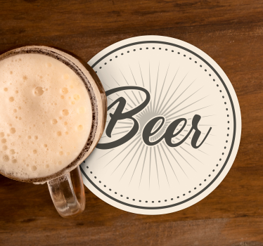 Sottobicchieri birra tipografia elegante per birra - TenStickers