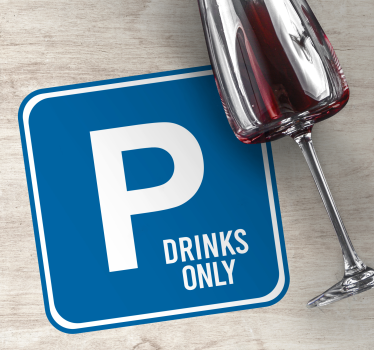 Sottobicchieri con frase avviso bevande riservate - TenStickers