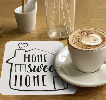 Sottobicchieri con frase detto incantevole per la casa - TenStickers