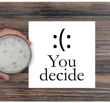 Sottobicchieri con frase dichiarazione emotiva - TenStickers
