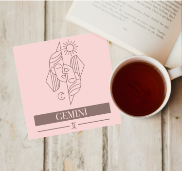 Sottobicchieri con frase doppie facce zodiacali - TenStickers