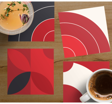 Sottobicchieri con motivi a motivi geometrici colorati - TenStickers
