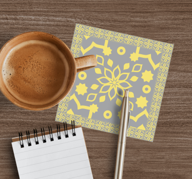 Sottobicchieri con motivi botanici intricati - TenStickers
