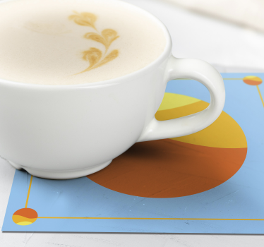 Sottobicchieri con motivi campi circolari vibranti - TenStickers
