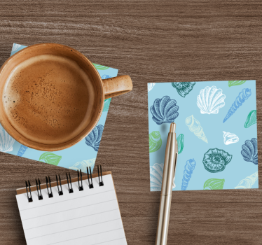 Sottobicchieri con motivi con conchiglie - TenStickers
