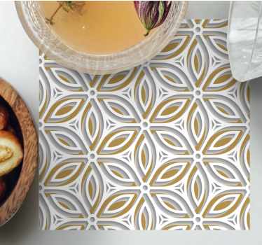 Sottobicchieri con motivi elemento floreale intricato - TenStickers