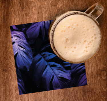 Sottobicchieri con motivi fiori di foliage verde - TenStickers