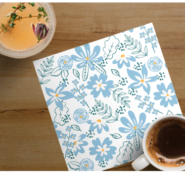 Sottobicchieri con motivi floreali botanici - TenStickers