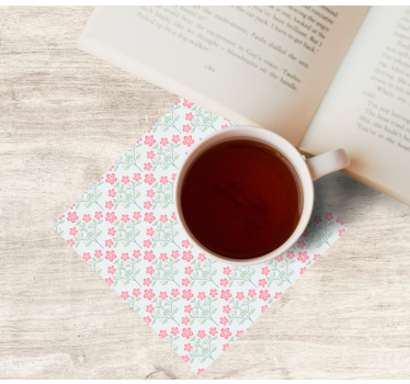 Sottobicchieri con motivi floreali pastello - TenStickers