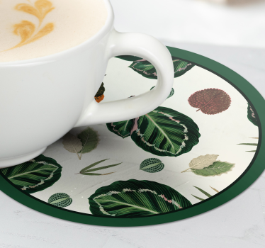 Sottobicchieri con motivi foglie - TenStickers