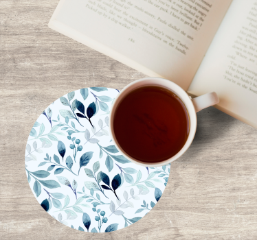 Sottobicchieri con motivi foglie floreali - TenStickers