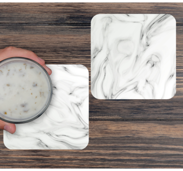 Sottobicchieri con motivi marmo a vortice - TenStickers