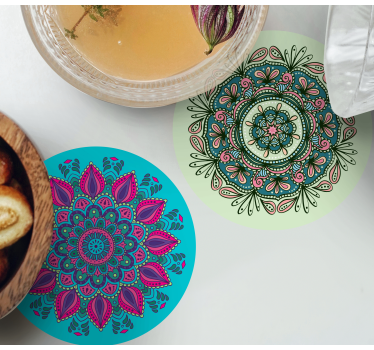 Sottobicchieri con motivi motivi mandala intricati - TenStickers