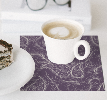 Sottobicchieri con motivi motivo botanico elegante - TenStickers