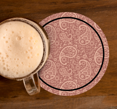 Sottobicchieri con motivi motivo floreale paisley - TenStickers