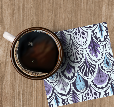 Sottobicchieri con motivi motivo foglia elegante - TenStickers