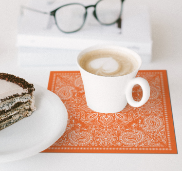 Sottobicchieri con motivi motivo paisley dettagliato - TenStickers