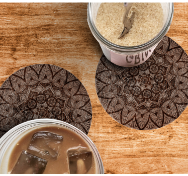 Sottobicchieri con motivi motivo pizzo intricato - TenStickers