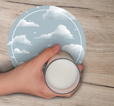 Sottobicchieri con motivi nuvole nel cielo - TenStickers