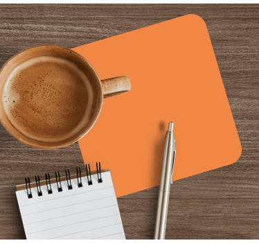 Sottobicchieri con motivi superficie arancione semplice - TenStickers