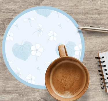 Sottobicchieri con motivi superficie floreale - TenStickers