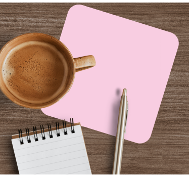 Sottobicchieri con motivi superficie quadrata rosa - TenStickers