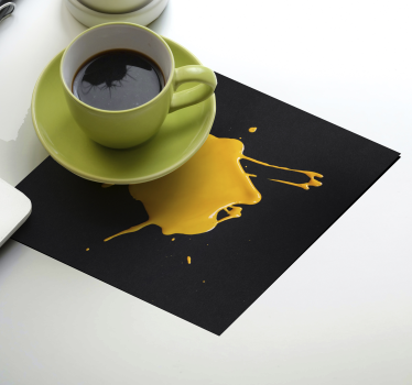 Sottobicchieri con motivi texture gialla splash - TenStickers