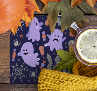 Sottobicchieri halloween fantasia di fantasmi - TenStickers
