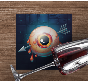 Sottobicchieri halloween grafica occhio gocciolante - TenStickers