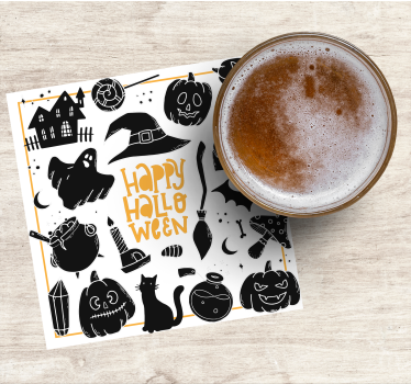 Sottobicchieri halloween illustrazioni inquietanti - TenStickers