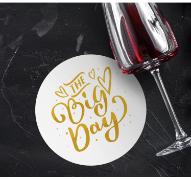 Sottobicchieri matrimonio tipografia elegante celebrazione - TenStickers