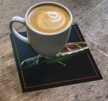 Sottobicchieri moderno immagine di tartaruga elegante - TenStickers