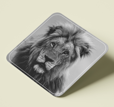 Sottobicchieri moderno ritratti di leone maestoso - TenStickers