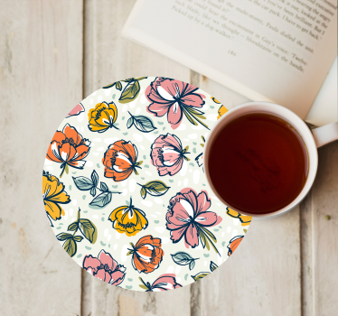 Sottobicchieri moderno stile botanico - TenStickers
