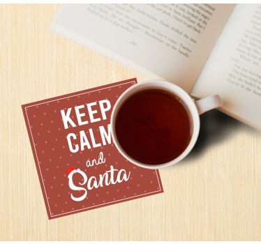 Sottobicchieri natalizi con design di citazioni festive - TenStickers