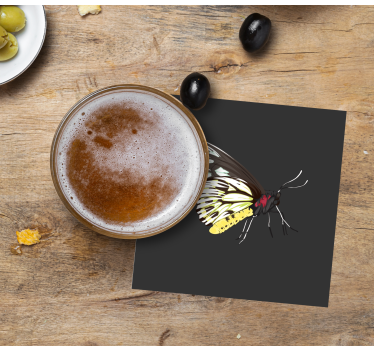 Sottobicchieri nerd arte della farfalla colorata - TenStickers