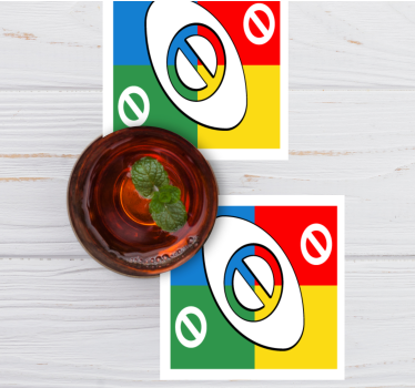Sottobicchieri nerd forme circolari colorate - TenStickers