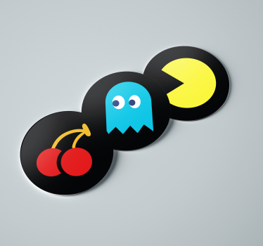 Sottobicchieri nerd icone retro colorate - TenStickers