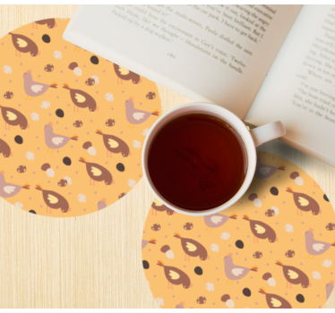 Sottobicchieri nerd modello di uccello stravagante - TenStickers