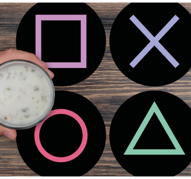 Sottobicchieri nerd motivi di forme colorate - TenStickers