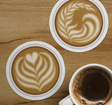 Sottobicchieri nerd motivi di latte art - TenStickers