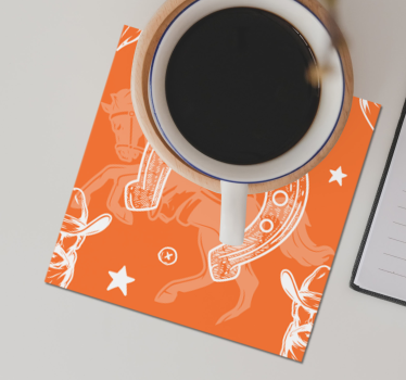 Sottobicchieri nerd motivo ferro di cavallo rustico - TenStickers